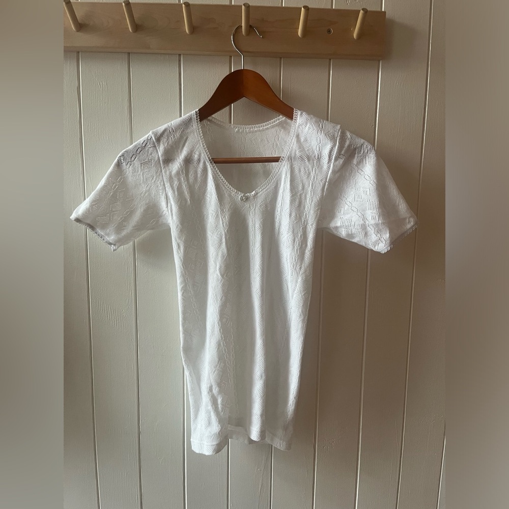 Vintage pointelle tshirt
